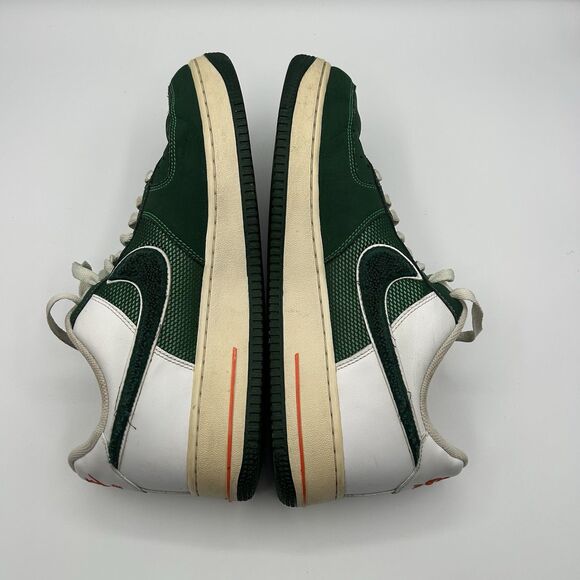 Nike Air Force 1 Low Men’s Size 10 Irish Miami Varsity Green Orange 488298-305 - Picture 11 of 16